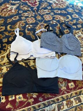 Auden Women's Seamless Nursing Bra Set - White, Black, Gray, and Tan-ish